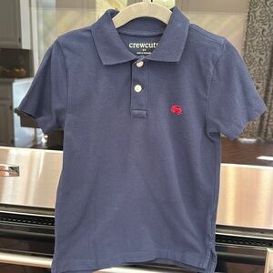 Jcrew Factory - Kids’ Cotton Polo Shirt - Navy w/ Red Crab - Size: XS (4-5T)